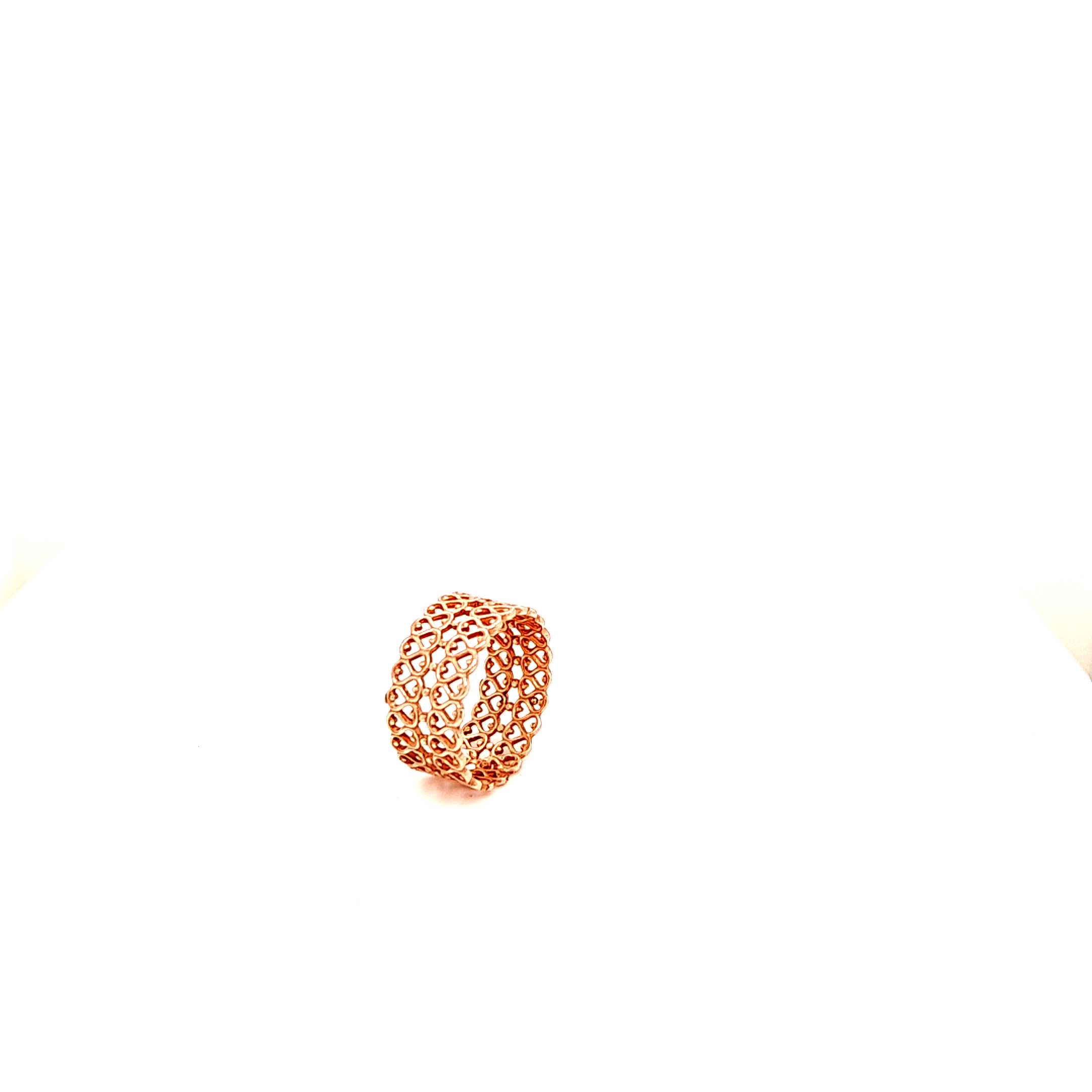 Filigraner Ring Silber Rosé vergoldet, auch in Gold lieferbar! Größe 55, Breite 11mm