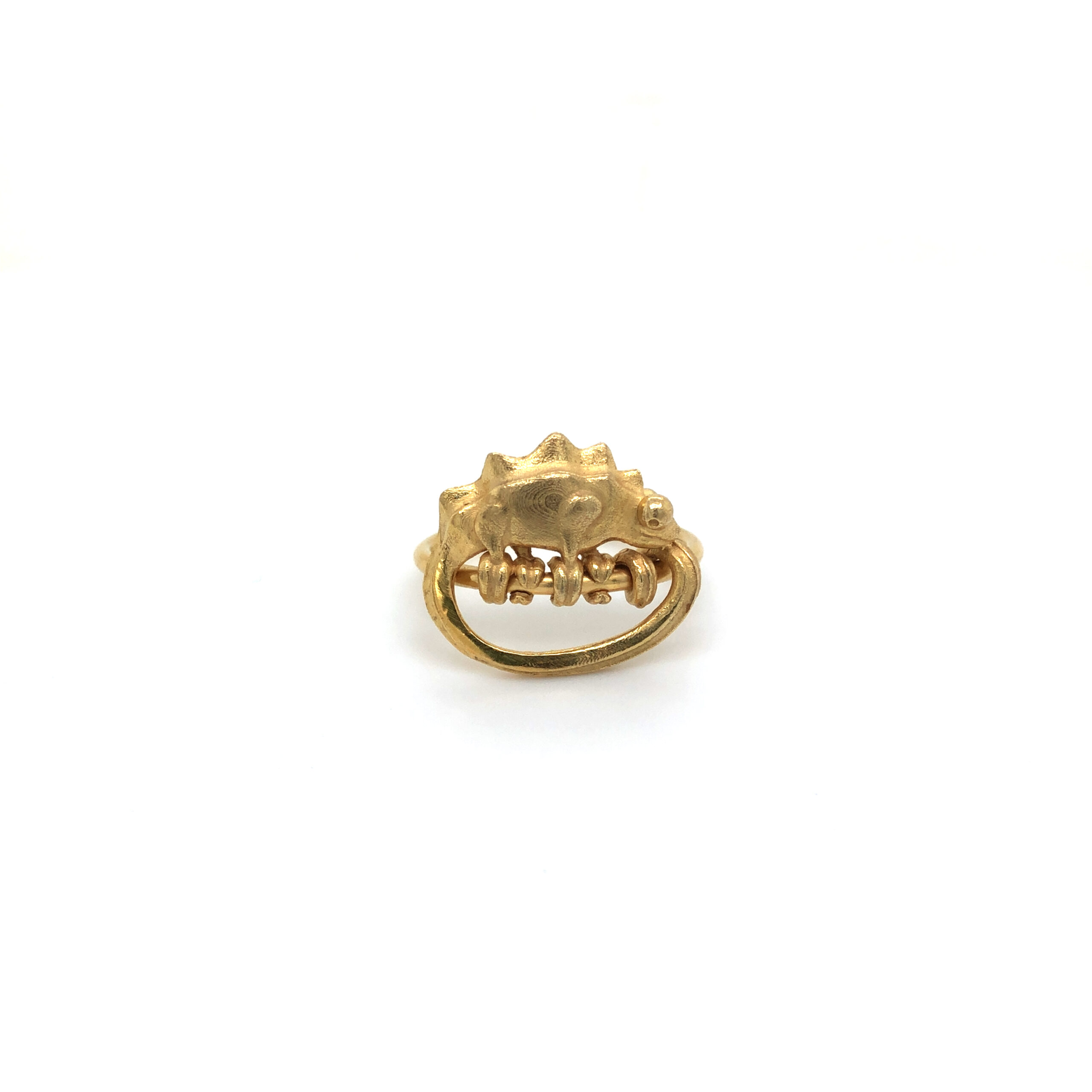 Ring "Chamäleon" in Silber 925, goldplattiert