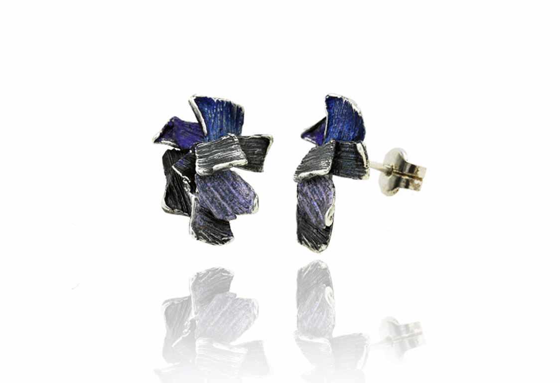 Arior - Zilveren oorstekers, Summum Violet 2 18x14mm - 1143292XPP