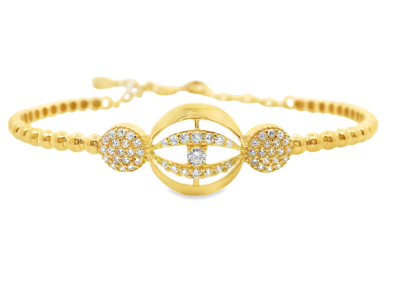 Deze armband van Louis Bros is vervaardigd uit 14 karaat geelgoud (6.59 gr.). 
Deze armband met zirkonia's straalt elegantie en verfijning uit. Het prachtige geelgoud accentueert de schittering van de fonkelende zirkonia's, die subtiel in het ontwerp zijn verwerkt. De armband heeft een speels en uniek design, waardoor het een blikvanger is bij elke outfit. Het tijdloze karakter van het geelgoud gecombineerd met de sprankelende zirkonia's maakt deze armband perfect voor elke gelegenheid, of het nu een dagelijks accessoire is of een sieraad voor speciale momenten.
