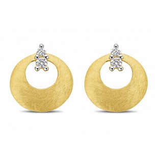 Oorbellen 18Kt Goud - Zirkoon