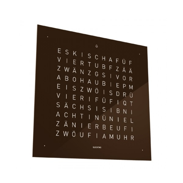 Front voor qlocktwo earth 45 dark chocolate