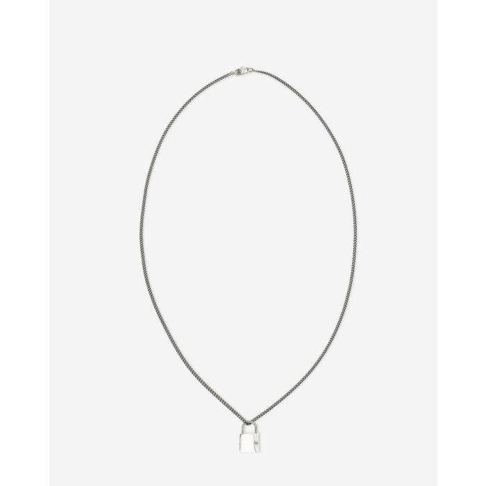 Buddha to Buddha - Necklace Essential Padlock Zilver, 698 maat: 60cm incl. hanger 24x15mm - 001J046980100