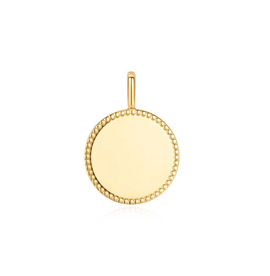 Gold disc charm