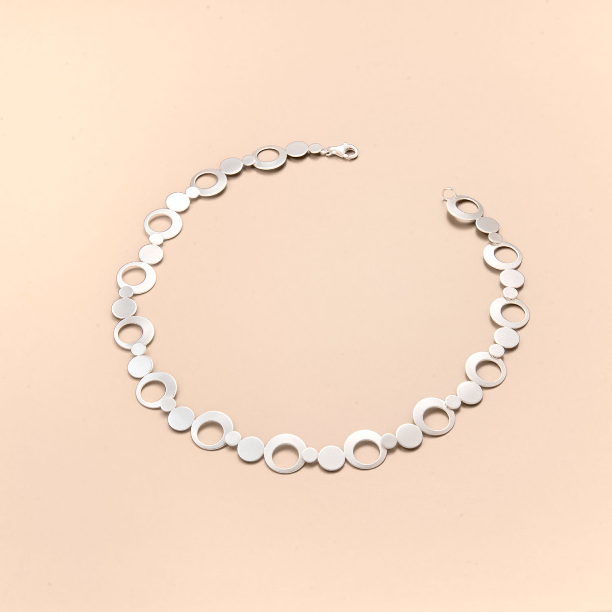 Sterling zilver 925 mat, galvanisch beschermd tegen aanslag, lengte: 43 cmL044