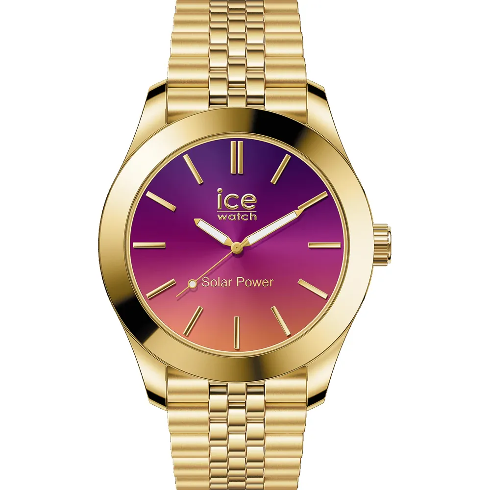 De Ice Watch Steel Solar Power heeft een elegant roze gouden design met een duurzaam quartz uurwerk en solar power technologie. De horlogekast heeft een diameter van 35mm en is gemaakt van roestvrij staal. Het horloge is waterbestendig tot 50 meter diep. Draag dit horloge bij elke gelegenheid voor een stijlvolle look. Maak je outfit compleet met deze prachtige Ice Watch Steel Solar Power!