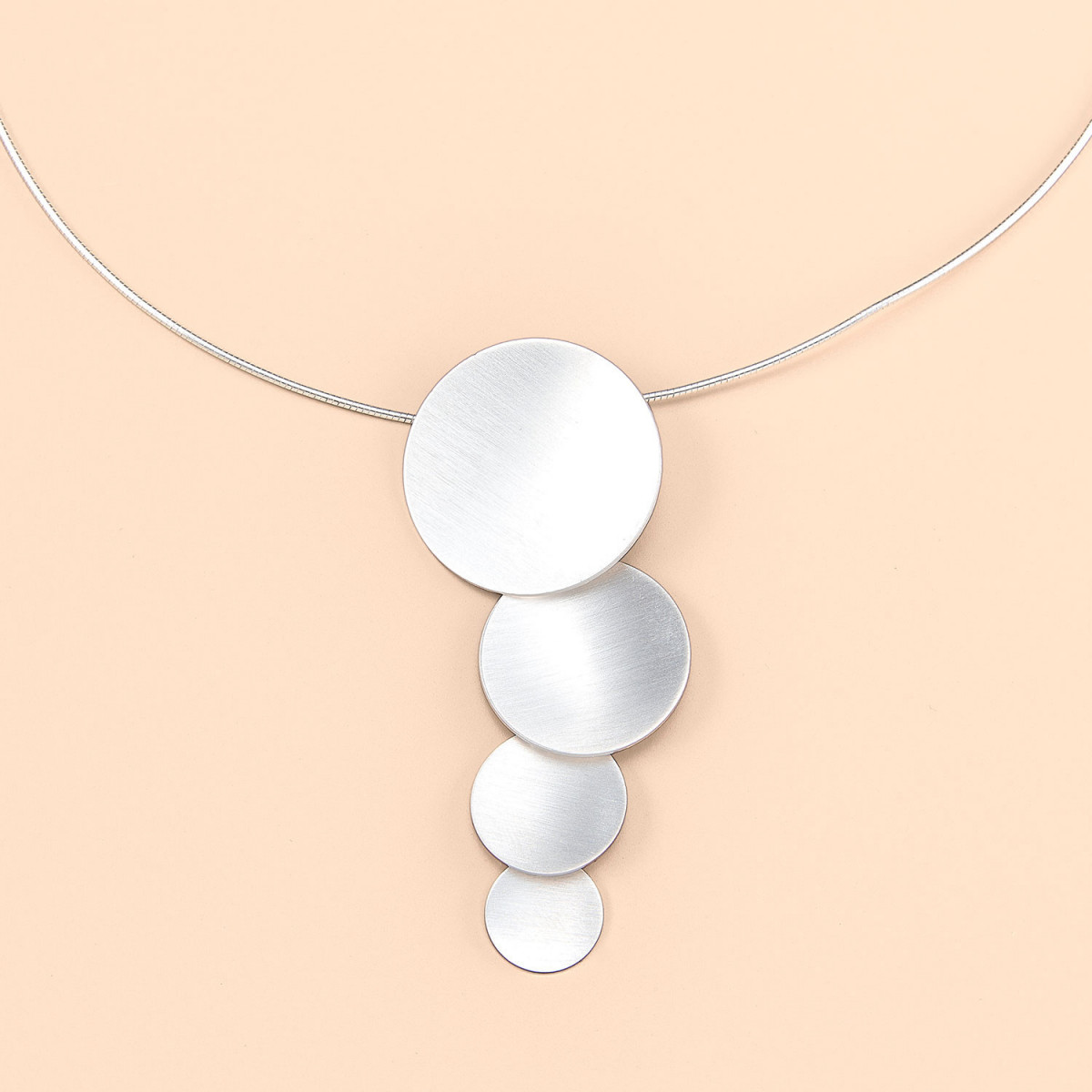 Sterling zilver 925 mat, galvanisch beschermd tegen aanslag met omega ketting 43 cm