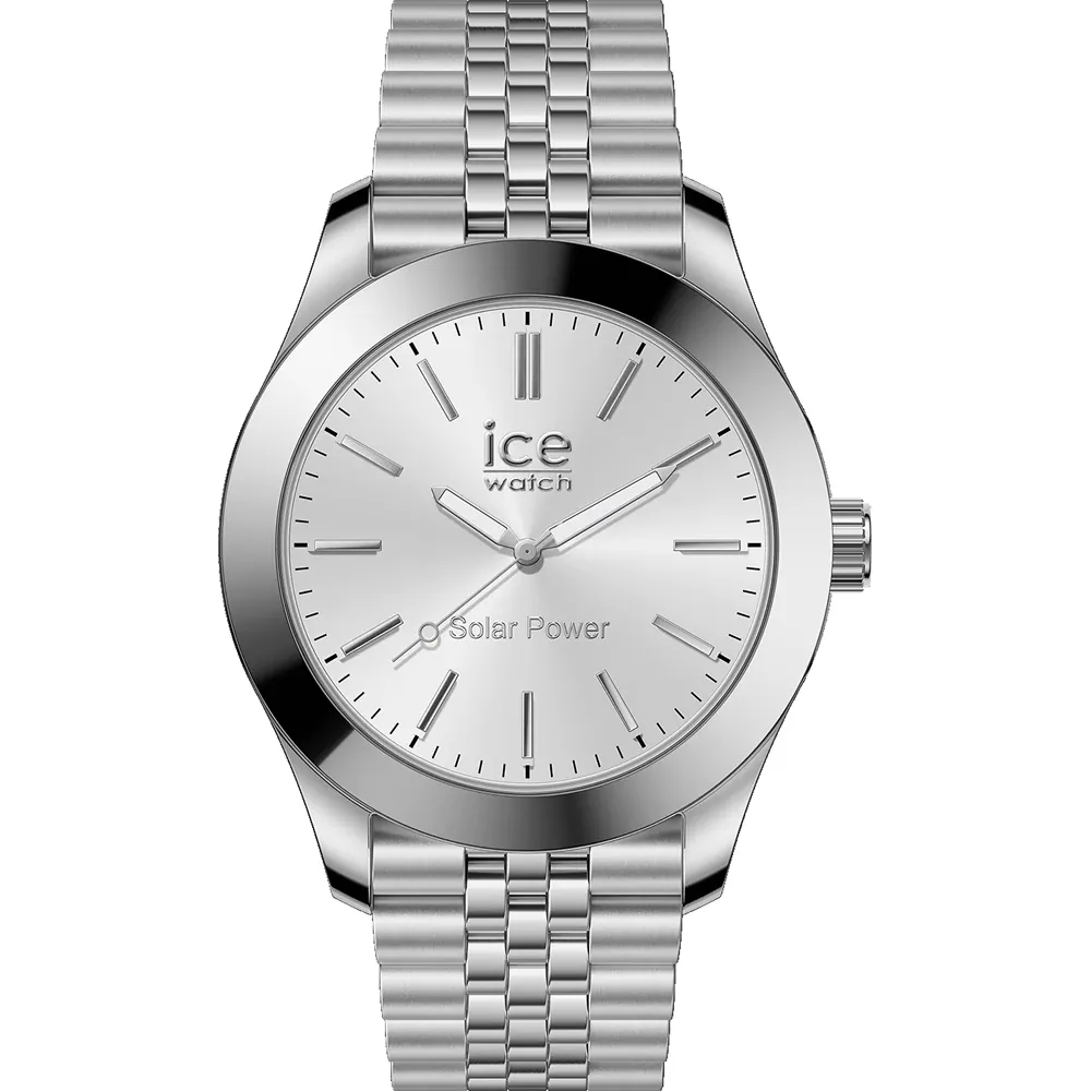 De Ice Watch Steel Solar Power 40mm in grijs zilver heeft een stijlvol en modern design met duurzame solar power technologie. Het horloge heeft een diameter van 40mm en is gemaakt van hoogwaardig roestvrij staal. Het beste is om dit horloge te dragen als een trendy accessoire voor elke gelegenheid, zowel casual als formeel. Met dit horloge om je pols zie je er altijd modieus uit. Met de Ice Watch Steel Solar Power 40mm ben je altijd bij de tijd en milieuvriendelijk bezig!