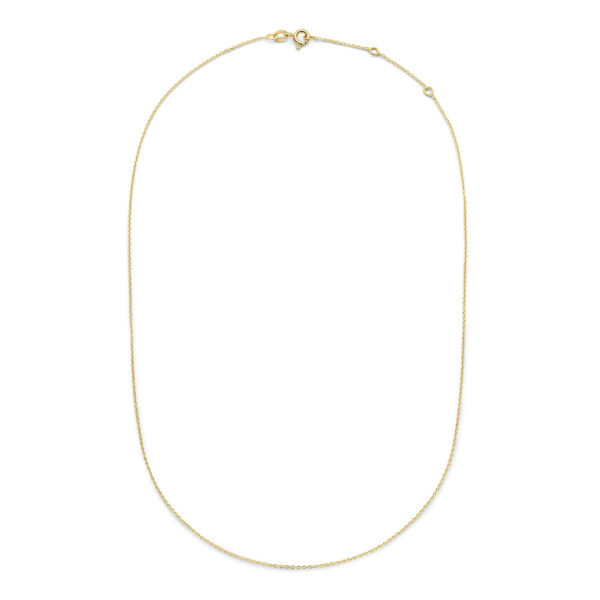 Gouden ankercollier met draaglengte van 50cm. en schakelbreedte van