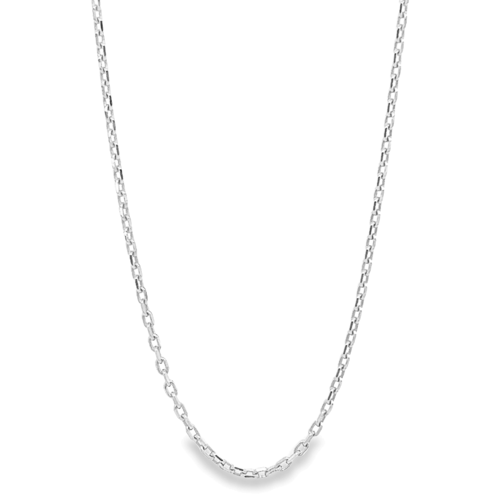 Witgouden collier Ankerschakel fijn 0,9MM - 42-45CM