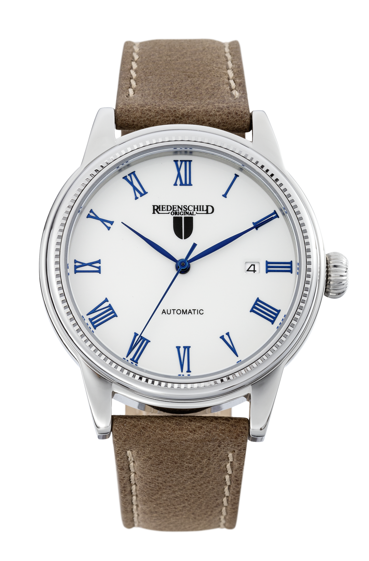 Automaat, Romeinse index, bruin leren band.