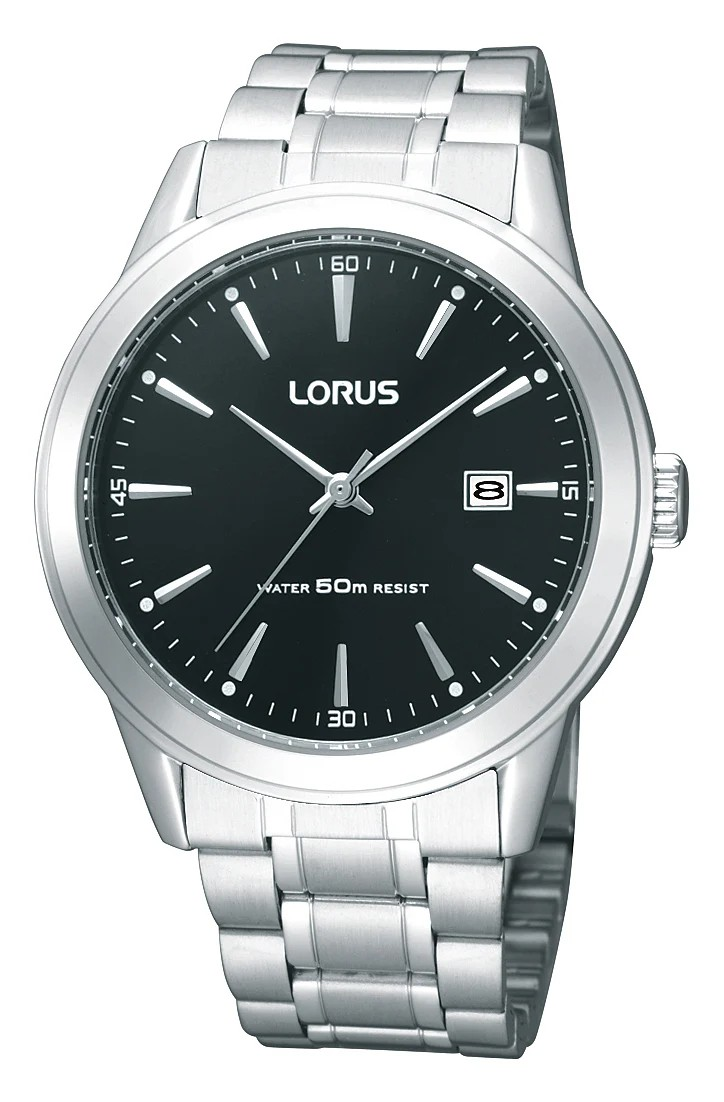 Lorus Quarts heren pols horloge model RH995BX-9 staal met stalen band. 5 ATM waterdicht.