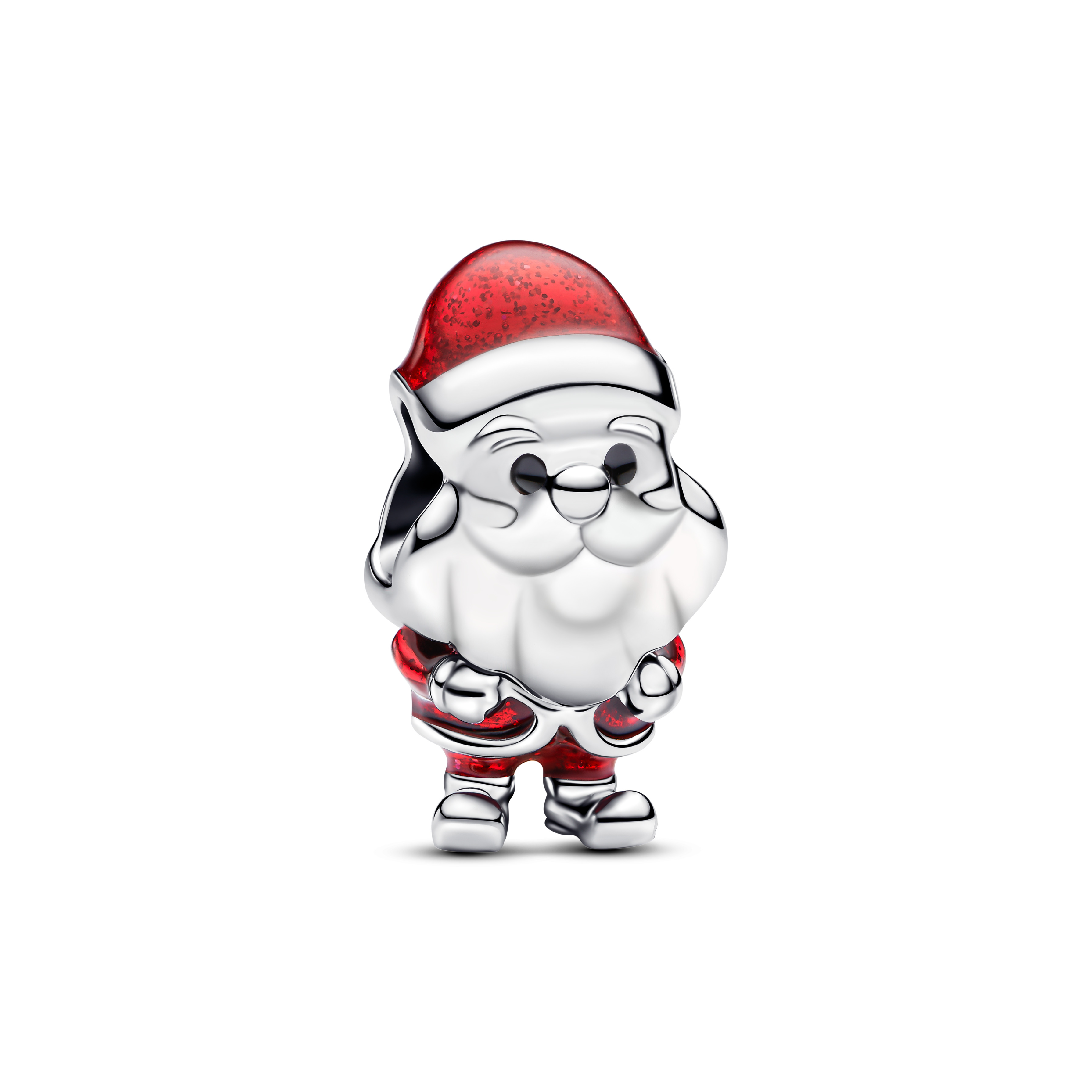 Moveable Santa Claus silver charm