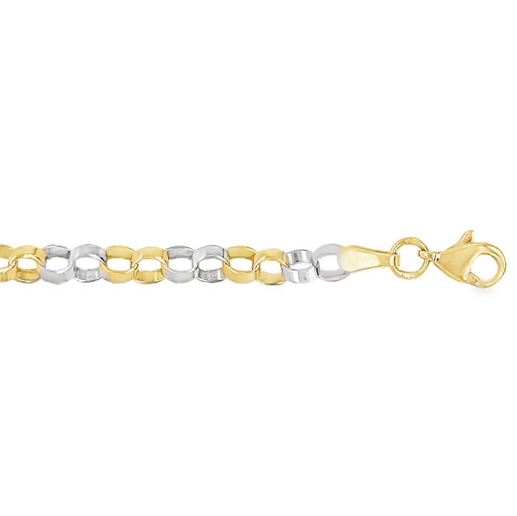 Bicolor gouden armband 4mm breed ga0258-19