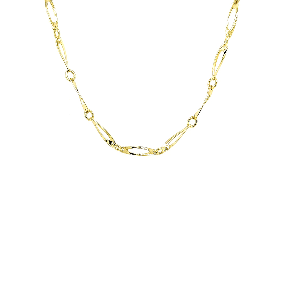 Geelgouden collier Fantasie gc0243