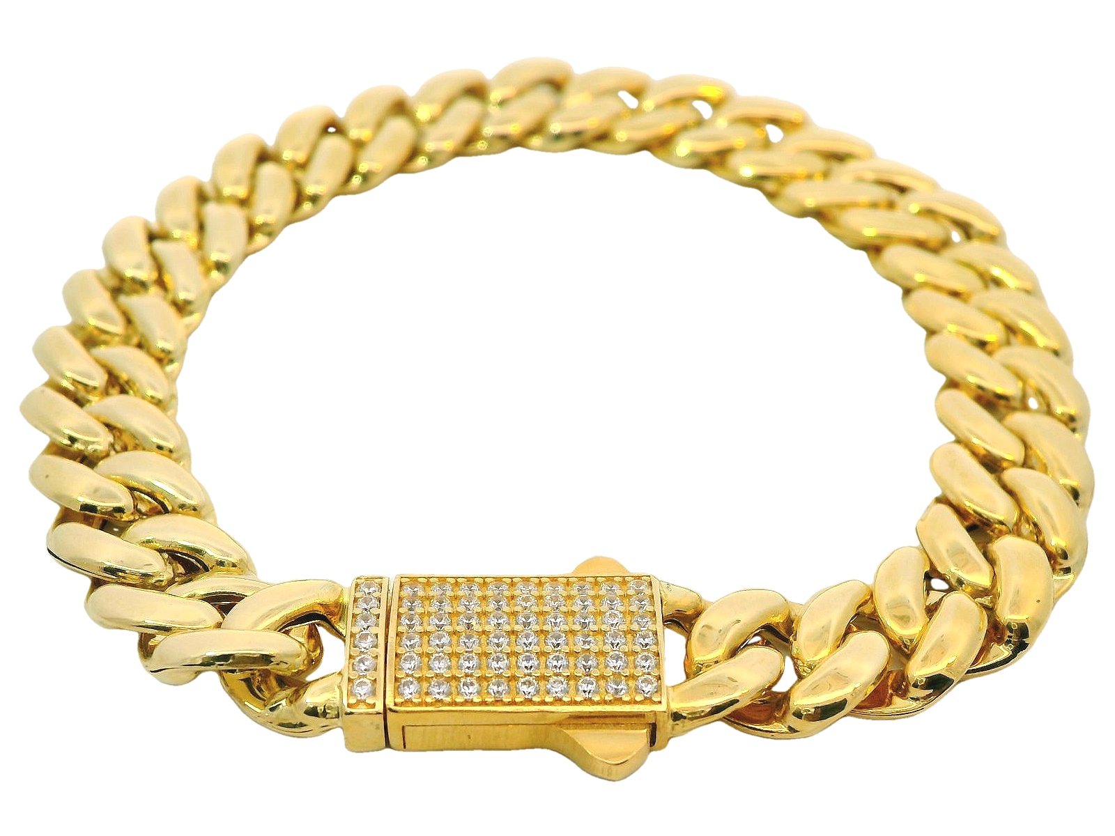 Deze armband van Louis Bros is vervaardigd uit 14 karaat geelgoud (17.35 gr.). 
Deze luxe armband voor heren is verfijnd afgewerkt met fonkelende zirkonia-stenen, wat een subtiel maar stijlvol accent toevoegt. De stevige schakels stralen kracht uit, terwijl de zirkonia zorgt voor een schitterend contrast en een vleugje elegantie. Dit sieraad is perfect voor de man die houdt van een combinatie van luxe en tijdloze klasse. De geelgouden afwerking in combinatie met de glinsterende zirkonia maakt deze armband tot een echte blikvanger, geschikt voor zowel dagelijks gebruik als speciale gelegenheden.
