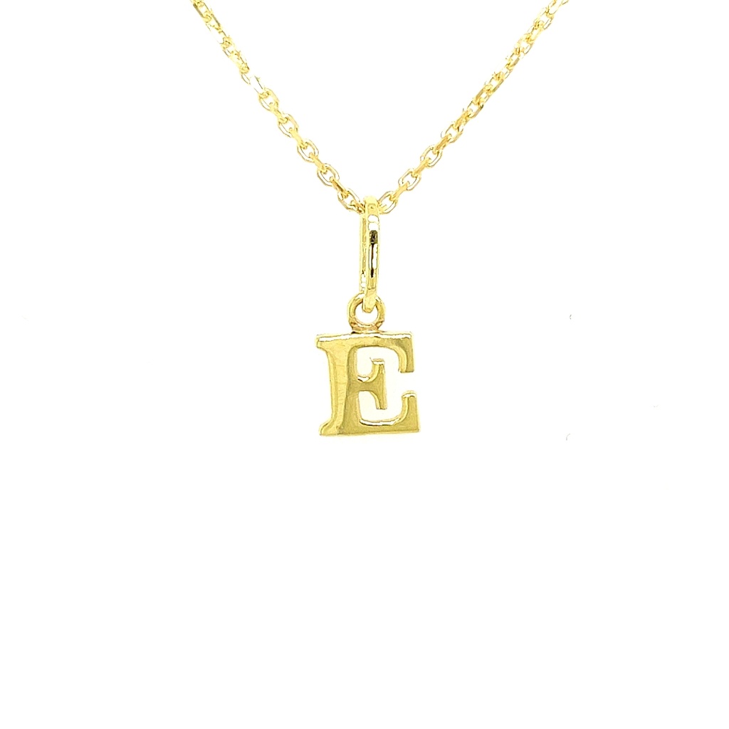 gouden hanger letter e gh0494-e