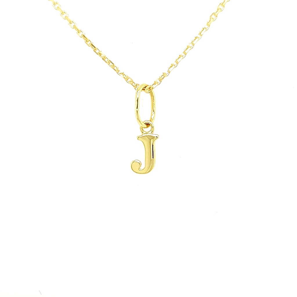 Gouden hanger letter J gh0494-j