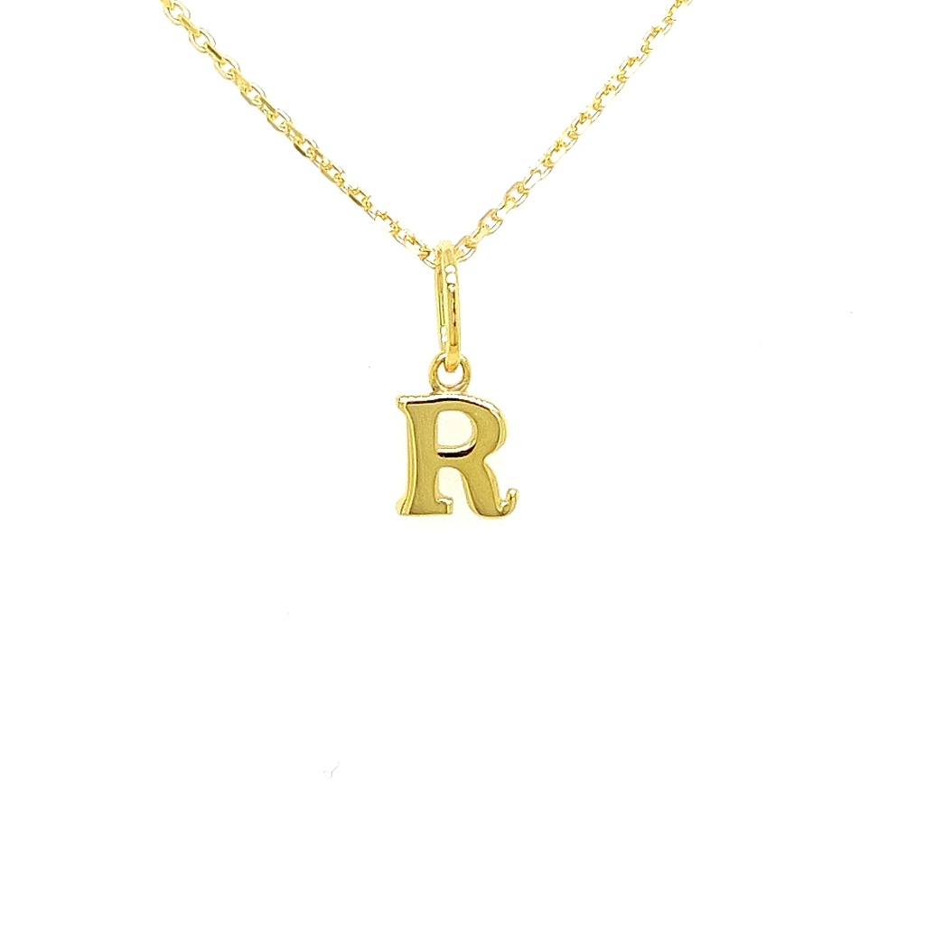 gouden hanger letter R gh0494-r