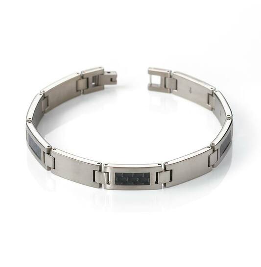 Boccia 0333-01 Armband met Carbon 