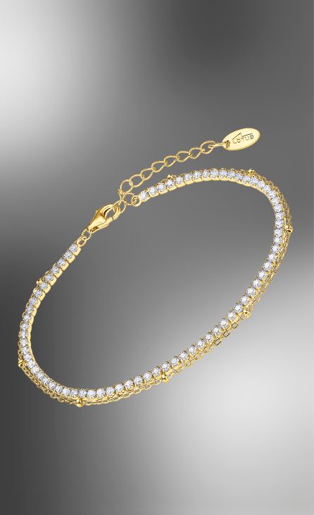 Armband lotus zilver plaqué zirconium