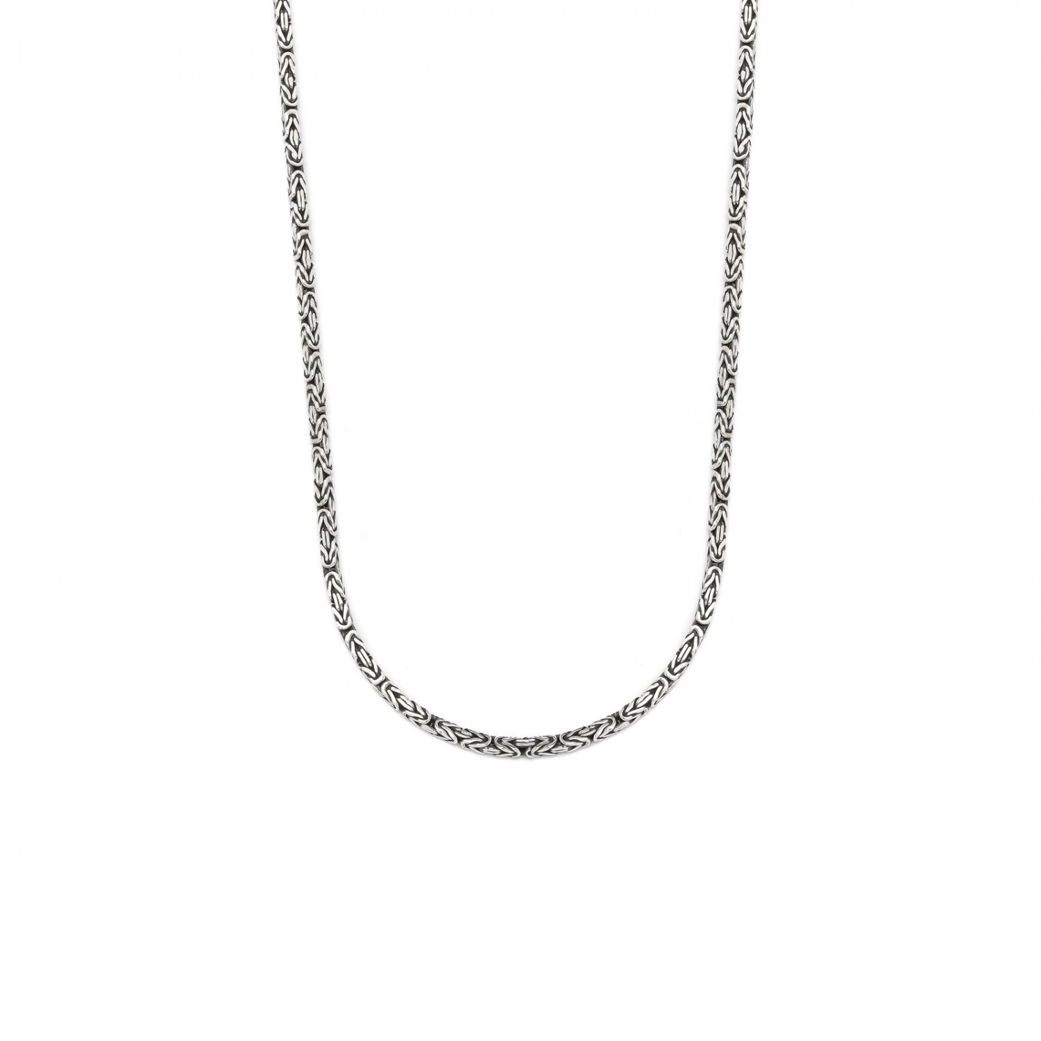 zilveren Silk collier, model 651 in 50cm