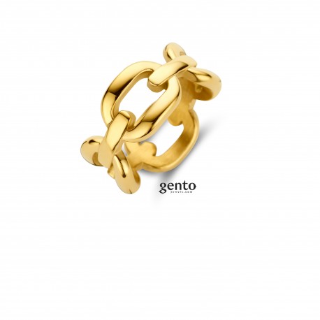 Leuke ring staal plaqué gento jewels