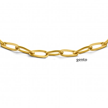 collier staal gento jewels plaqué mat