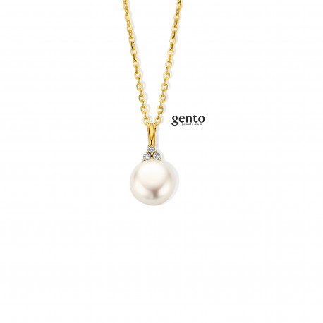 Hanger met plaqué ketting metc parel