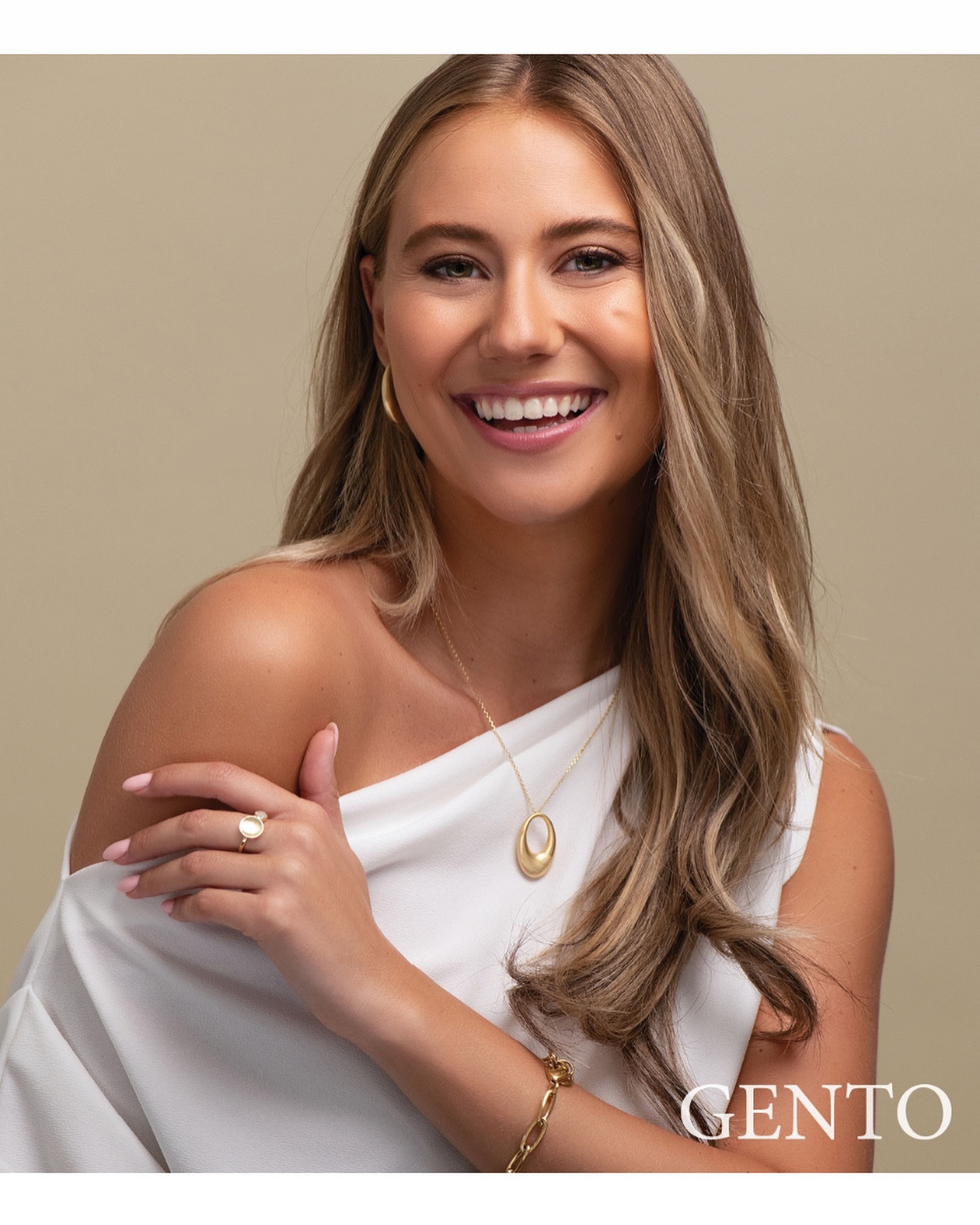 Plaqué ketting en hanger mat gento jewels