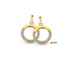 Oorbellen stekers gento jewels zilver plaqué