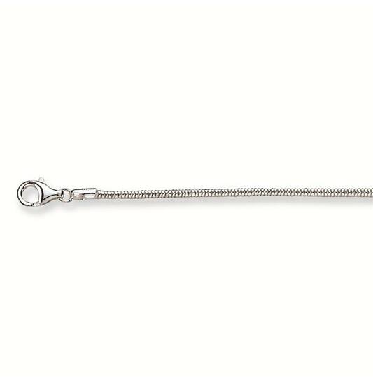 Zilver Gerhodineerd Slang Collier 45cm 