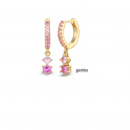creool plaqué roze stenen zirconium