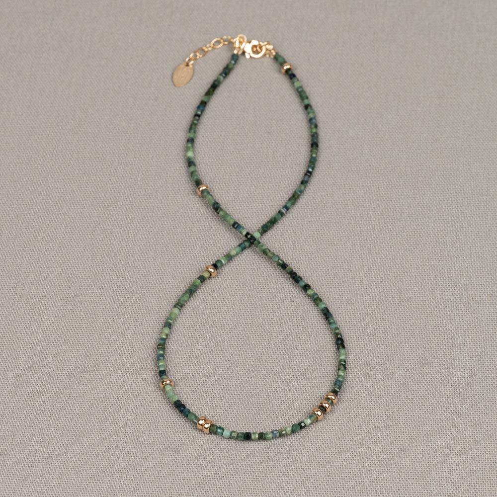 met goldplated  en groene toermalijn