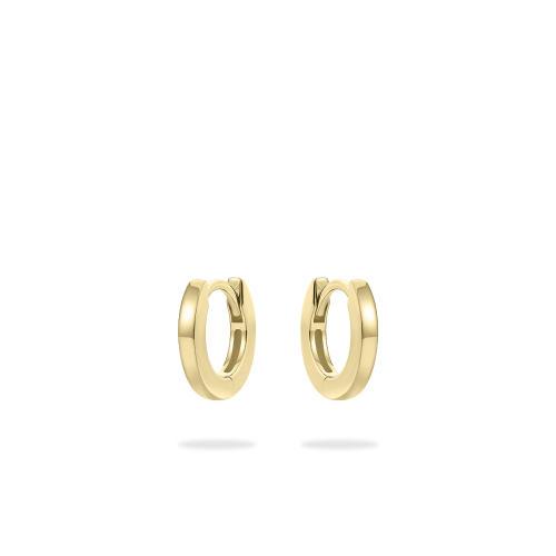 Zilver vergulde oorringen, glad