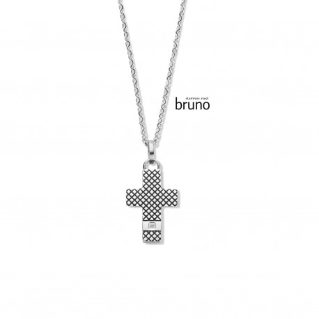 Ketting heren edelstaal met kruis