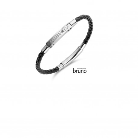 Armband stalen leder