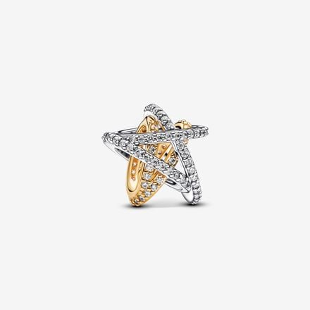 Star silver 14K G.Pl. charm zirk