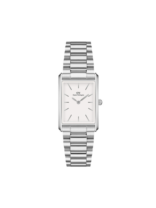 DW horloge "The Bound" Staal, rechthoekige kast, witte wijzerplaat