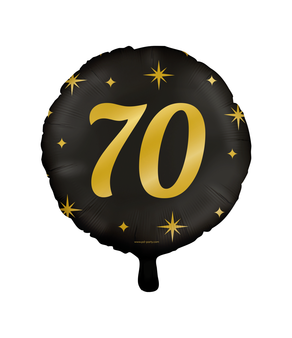 De Classy foil balloons zijn onderdeel van de luxe Classy lijn van Paper Dreams en een leuke toevoeging bij bijvoorbeeld de party vlaggen en de party ballonnen. Door de gebruikte kleurencombinatie goud/zwart vallen de classy foil balloons 70 extra op bij een feestje! De folie ballon kan worden gevuld met helium of met lucht, hiervoor wordt standaard een rietje meegeleverd. De ballonnen hebben een diameter van ongeveer 45 centimeter.