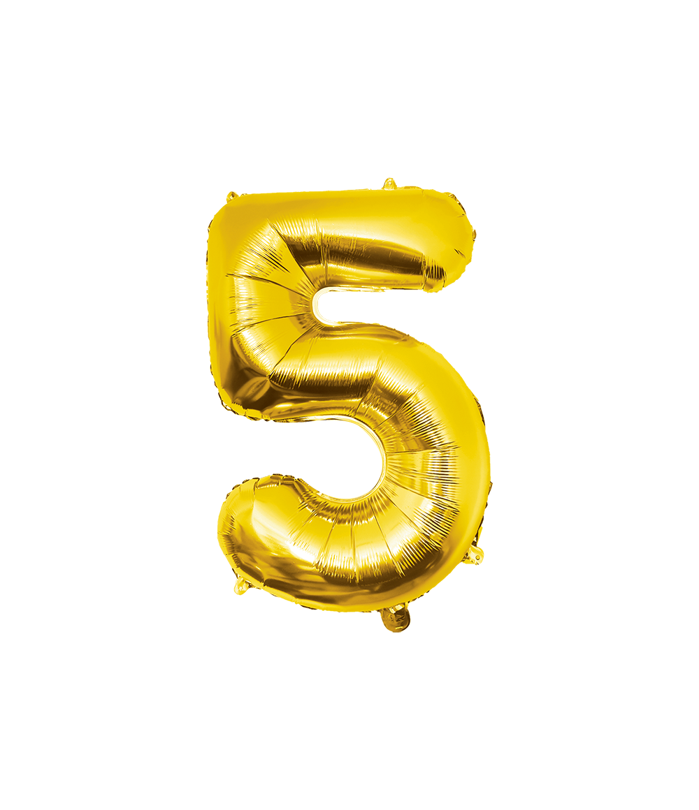 De gouden cijfer ballonnen uit de Basic collectie van Paper Dreams zijn de ideale toevoeging om elke gelegenheid te transformeren in een feestelijke en vrolijke sfeer. Of het nu gaat om een verjaardag, jubileum, bruiloft of een andere speciale viering, foil balloon gold - no.5 voegt een sprankeling toe aan elke ruimte. Deze grote gouden cijferballon is maar liefst 86cm groot, wat het tot een echte eyecatcher maakt.

De gouden cijferballonnen worden geleverd incl. rietje om de ballon op te blazen en is geschikt voor zowel helium als lucht. Combineer deze gouden folieballonnen met de gouden party curtains en vlaggenlijnen