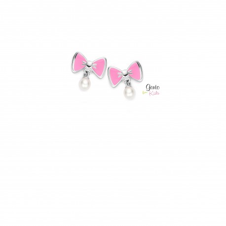 Oorhangers zilver kids met parel