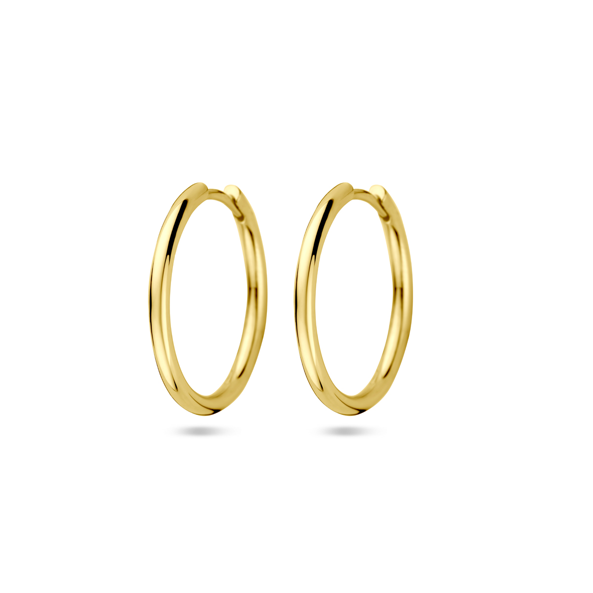 14k Geelgouden klapoorringen met een buisdikte van 1.8mm.