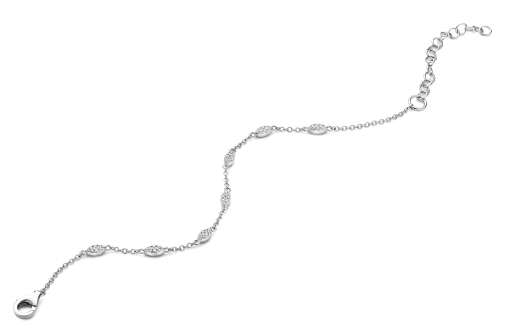 Dit is een mooie armband uit de SilverRose collectie gemaakt uit gerhodineerd 925% sterling silver met witte zirconia. 