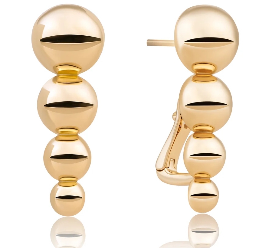 BUBBLE PUSH BACK OORBELLEN
Breid je sieraden collectie uit met deze prachtige goudkleurige Bubble Huggies. Draag ze los of combineer ze met jouw favoriete edelstenen om een look te creëren die bij jou past.