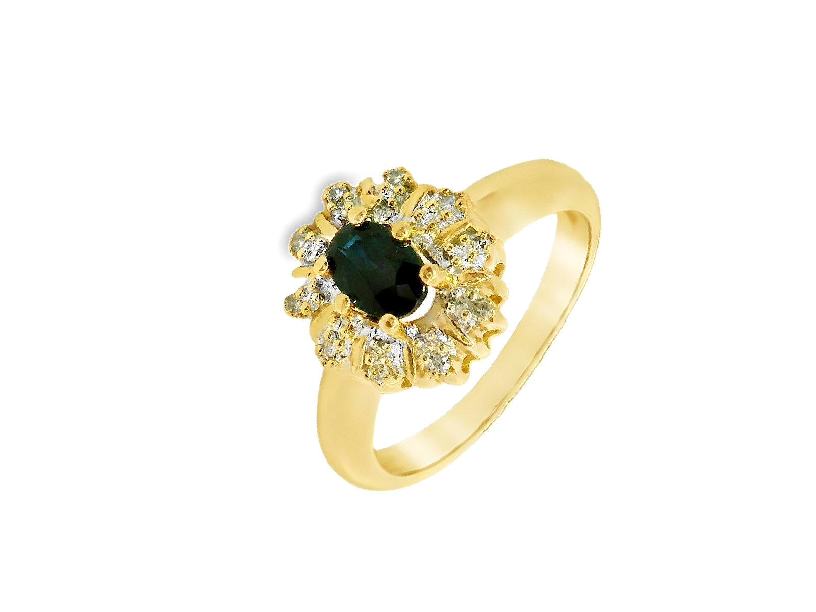 Deze ring van Louis Bros is vervaardigd uit 14 karaat geelgoud (4.03 gr.) en is gezet met 10 briljant geslepen diamanten met een totaalgewicht van 0.10ct en 1 saffier 0.20ct.
Deze prachtige geelgouden ring is gemaakt van 14 karaat goud en is bezet met een schitterende saffier en diamanten. De ring heeft een elegante uitstraling en is perfect voor speciale gelegenheden. Draag deze ring als statement piece om je outfit compleet te maken en een vleugje glamour toe te voegen. Maak jezelf onvergetelijk met deze adembenemende ring!
De ring is verkrijgbaar in meerdere afmetingen.