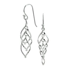 Zilver gerhodineerd oorhangers