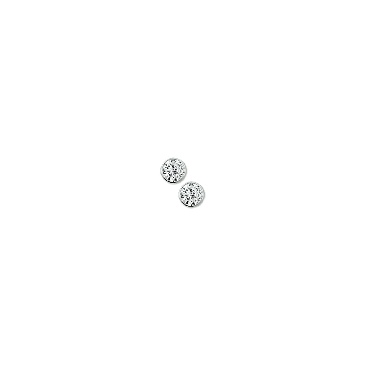 Zilver gerhodineerd oorknoppen