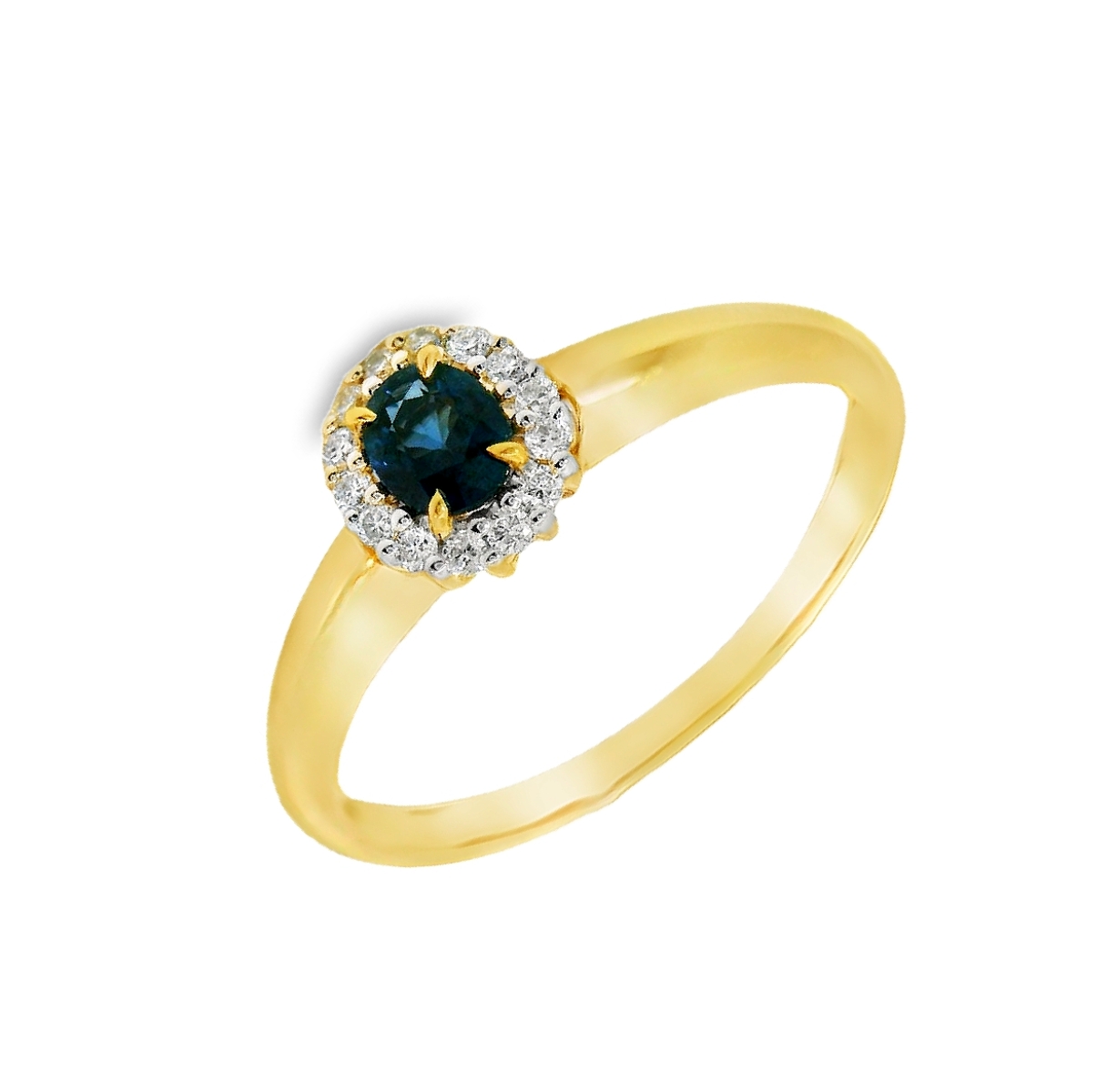 Deze klassieke ring van Louis Bros is vervaardigd uit 14 karaat geelgoud (2.05 gr.) en is gezet met 1 Saffier 0.20 ct, en 14 briljant geslepen diamanten met een totaalgewicht van 0.07 ct. De fonkelende diamanten om de blauwe saffier zijn in witgouden zetting geplaatst. De zetting is gerodineerd voor een langdurige glans. De combinatie van geelgoud en blauwe saffier creëert een prachtige en elegante uitstraling. Blauwe saffieren worden vaak geassocieerd met eigenschappen zoals wijsheid en loyaliteit.
Deze ring is in meerdere maten verkrijgbaar.

Verkrijgbaar vanaf 0.25crt .
Leverbare goudkleuren: 14/18kts geelgoud, 14/18kts witgoud, 14/18kts roségoud en alle bicolor combinaties.