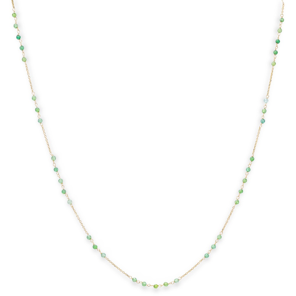 Monzario - 14kt geelgoud - 1472-c smaragd 42+3cm